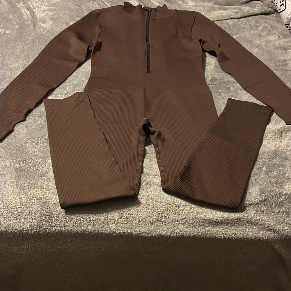 Elegant Brown OQQ Women's Jumpsuit